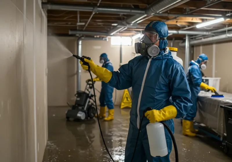 Basement Sanitization and Antimicrobial Treatment process in Shawano, WI